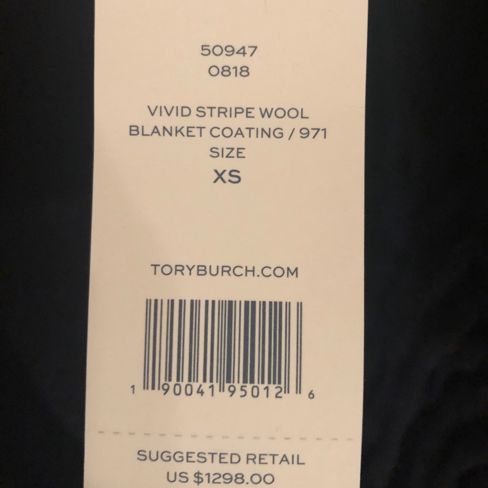 COPY - Tory Burch wool coat. NWT. Size XS - Picture 2 of 2